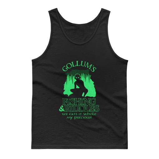 Gollums Fishing And Riddles Tank Top