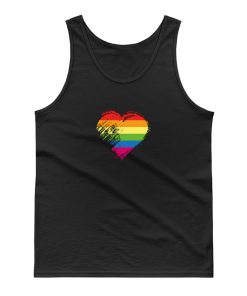 Grungy I Love Lgbt Heart Flag Tank Top