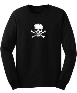 Grungy I Love Pirates Heart Flag Long Sleeve