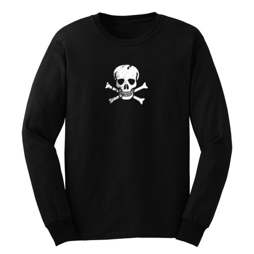 Grungy I Love Pirates Heart Flag Long Sleeve