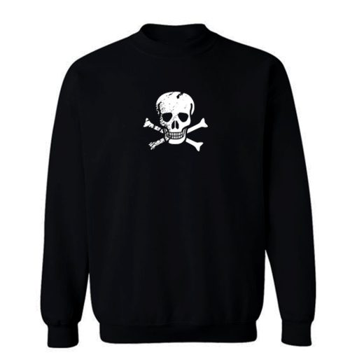 Grungy I Love Pirates Heart Flag Sweatshirt