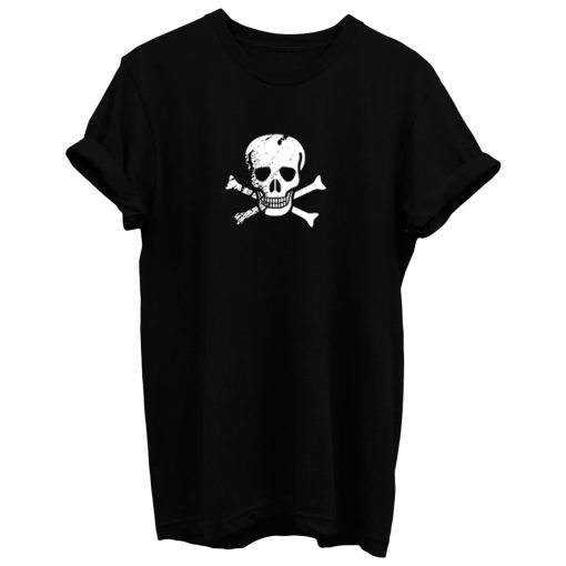 Grungy I Love Pirates Heart Flag T Shirt