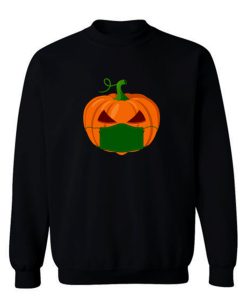 Jack O Lantern Face Mask Sweatshirt