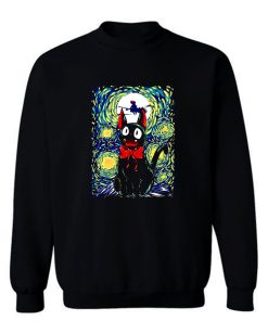 Kikis Delivery Service Starry Night Art Sweatshirt