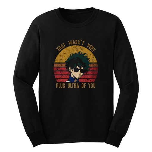 My Hero Izuku Midoriya That Wasnt Very Plus Ultra Vintage Long Sleeve