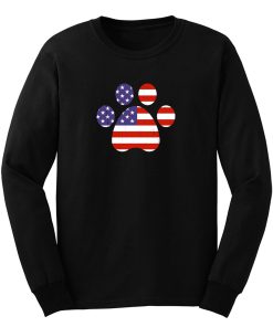 Patriotic Dog Paw Long Sleeve