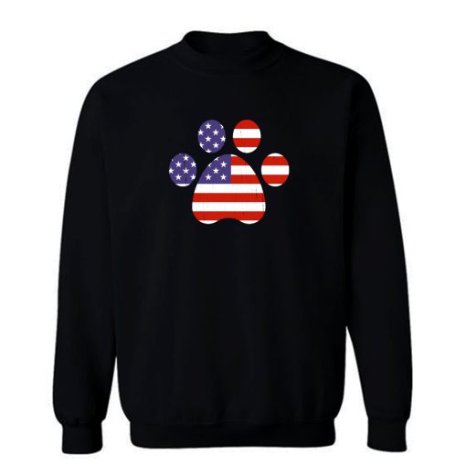 Patriotic Dog Paw Sweatshirt