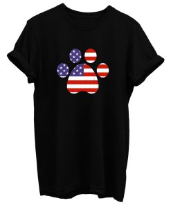 Patriotic Dog Paw T Shirt