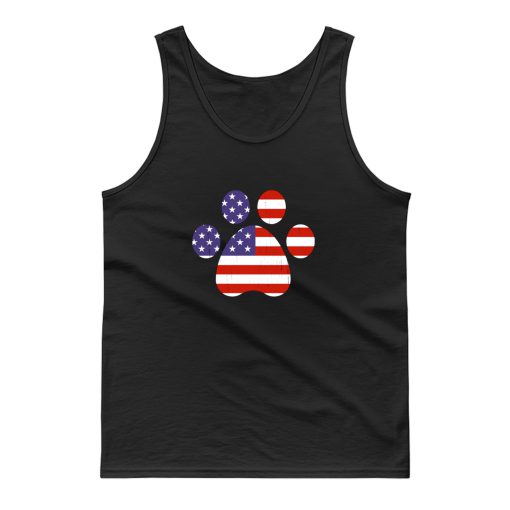 Patriotic Dog Paw Tank Top