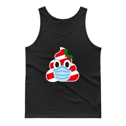 Poop Candy Emoji Face Christmas Tank Top