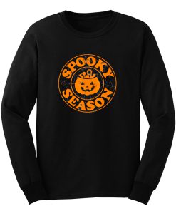 Pumpkin Spooky Season Spider Net Retro Long Sleeve