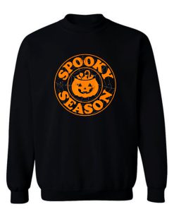 Pumpkin Spooky Season Spider Net Retro Sweatshirt