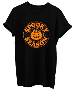 Pumpkin Spooky Season Spider Net Retro T Shirt