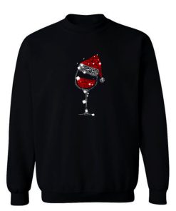 Red Wine Glass Christmas Sweatshirt