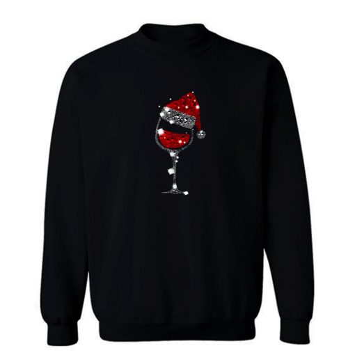 Red Wine Glass Christmas Sweatshirt