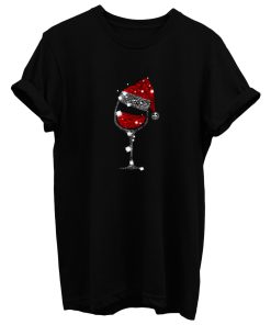 Red Wine Glass Christmas T Shirt