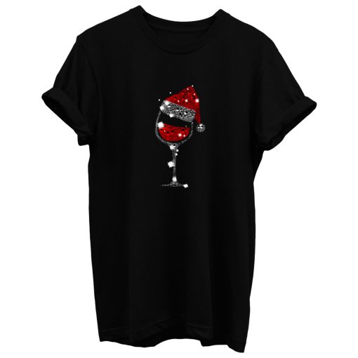 Red Wine Glass Christmas T Shirt