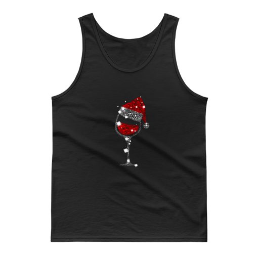 Red Wine Glass Christmas Tank Top