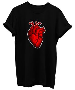 Retro Victorian Etching Style Human Heart T Shirt