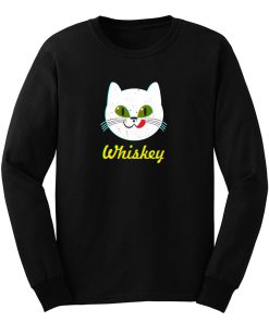 Retro Vintage Whiskey Kitty Cat Long Sleeve