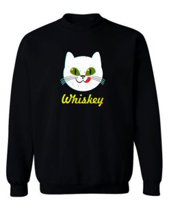 Retro Vintage Whiskey Kitty Cat Sweatshirt