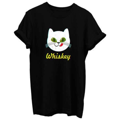 Retro Vintage Whiskey Kitty Cat T Shirt