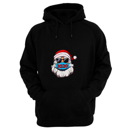 Santa In Sunglasses Wearing Mask Hoodie