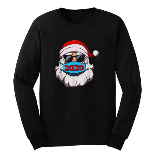 Santa In Sunglasses Wearing Mask Long Sleeve