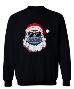 Santa In Sunglasses Wearing Mask Sweatshirt