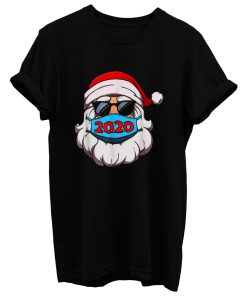 Santa In Sunglasses Wearing Mask T Shirt