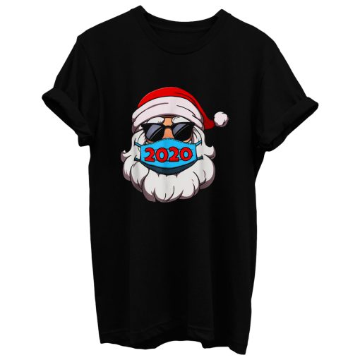 Santa In Sunglasses Wearing Mask T Shirt