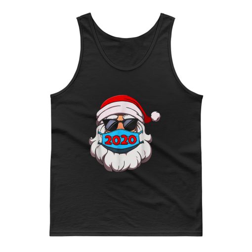 Santa In Sunglasses Wearing Mask Tank Top