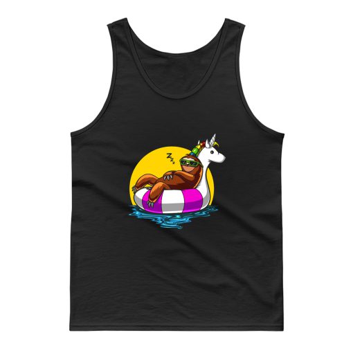 Sloth Riding Unicorn Tank Top