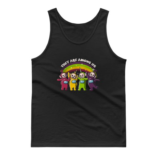 They Are Among Us Funny Teletubbies Game Impostor Tank Top