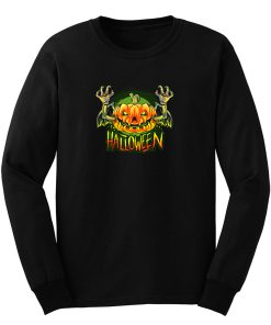 Vampire Bat Halloween Pumpkin Head Long Sleeve