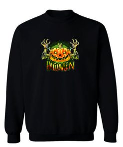 Vampire Bat Halloween Pumpkin Head Sweatshirt