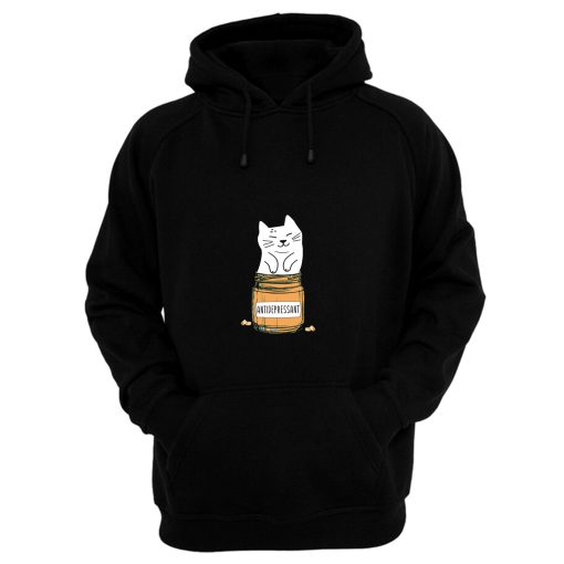 White Cat Fur Antidepressant Hoodie