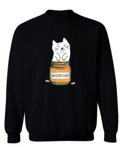 White Cat Fur Antidepressant Sweatshirt