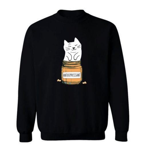 White Cat Fur Antidepressant Sweatshirt