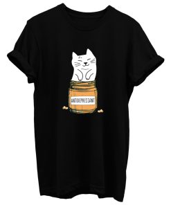 White Cat Fur Antidepressant T Shirt