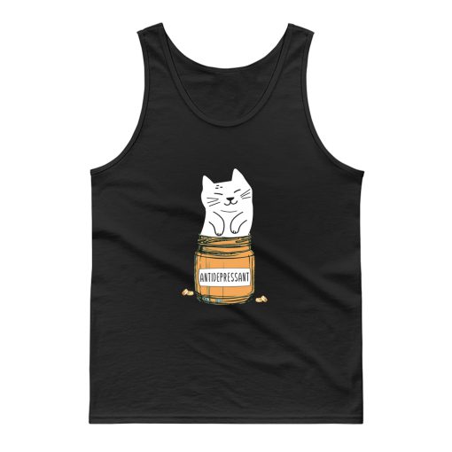 White Cat Fur Antidepressant Tank Top