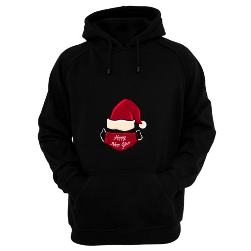 Christmas Santas Hat With Mask Happy New Year Hoodie