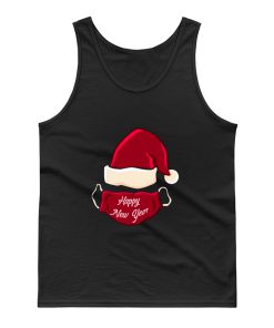 Christmas Santas Hat With Mask Happy New Year Tank Top