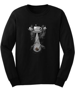 Coffee Ufo Alien Robusta Arabica Barista Nasa Moon Mars Long Sleeve