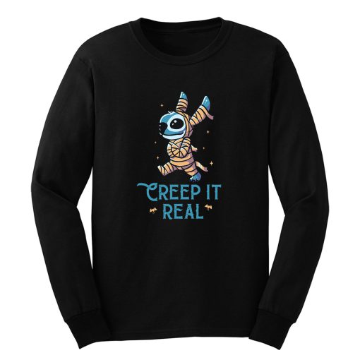Creep It Real Funny Cute Spooky Stitch Long Sleeve