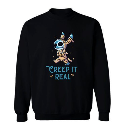 Creep It Real Funny Cute Spooky Stitch Sweatshirt