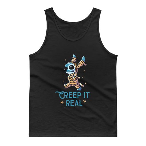 Creep It Real Funny Cute Spooky Stitch Tank Top