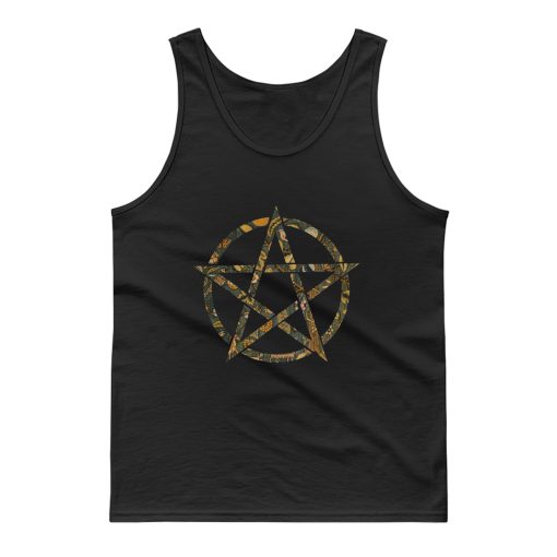 Garden Print Pentagram Tank Top