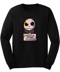 Guilty Jack Cute Skellington Mugshot Long Sleeve