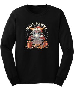 Hail Santa Funny Cute Evil Christmas Baphomet Long Sleeve